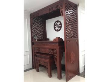 Mẫu bàn thờ đẹp kèm tam sơn