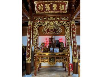 Mẫu bàn thờ đẹp kèm tam sơn