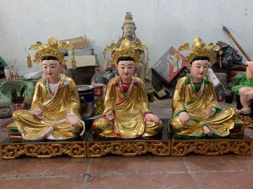 Tượng thờ mẫu gỗ Mít sơn son thếp vàng
