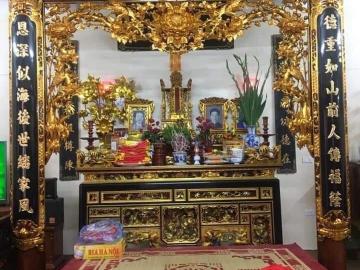 Mẫu câu đối thờ đẹp trên Tam Bảo từ Làng nghề Sơn Đồng