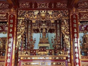Mẫu câu đối thờ đẹp trên Tam Bảo từ Làng nghề Sơn Đồng