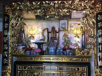 Bộ hoành phi câu đối, cửa võng cho nhà thờ họ