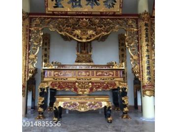 Mẫu ô xa thếp vàng phủ hoàng kim