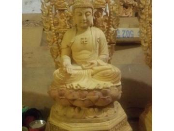 Tượng thờ mẫu gỗ Mít sơn son thếp vàng