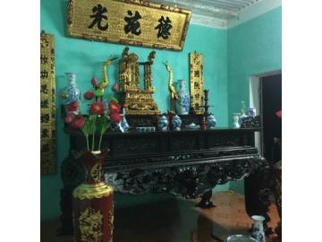 Gia công hoàng phi câu đối gỗ mộc kèm sơn theo mẫu đặt