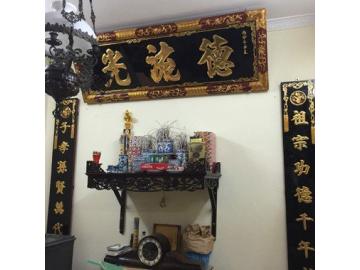 Gia công hoàng phi câu đối gỗ mộc kèm sơn theo mẫu đặt