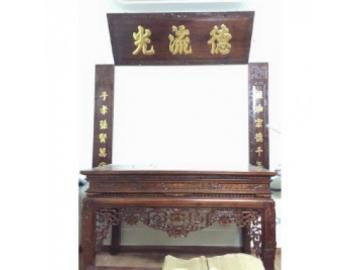 Gia công hoàng phi câu đối gỗ mộc kèm sơn theo mẫu đặt