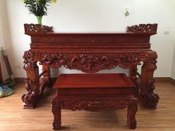 Sập thờ gia tiên đẹp, gỗ Mít, Gụ, Dổi, Lim