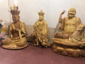 Chế tác tượng la hán (đủ 18 vị) bởi nghệ nhân Sơn Đồng