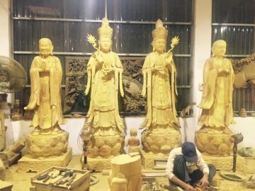 Chế tác tượng Quan Âm Thế Chí - Đồ thờ Thông Hồng