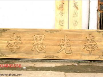 Gia công hoàng phi câu đối gỗ mộc kèm sơn theo mẫu đặt