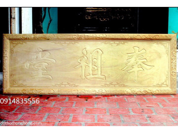 Gia công hoàng phi câu đối gỗ mộc kèm sơn theo mẫu đặt
