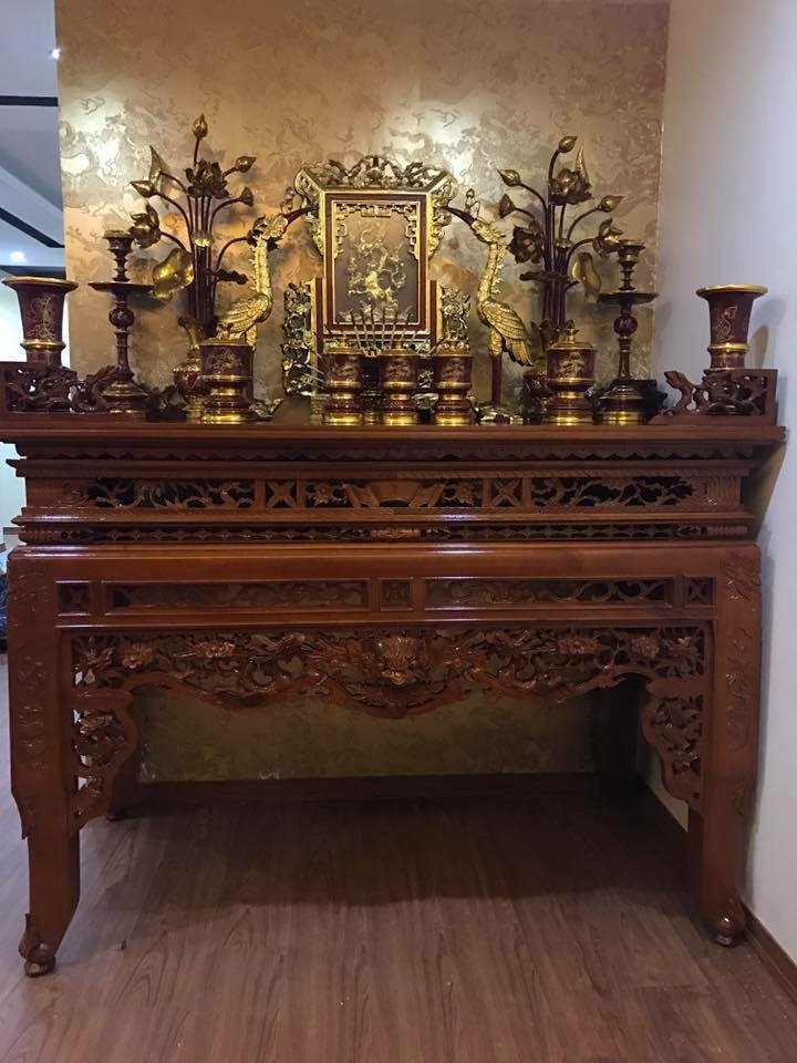 Bộ bàn thờ án gian gỗ đẹp
