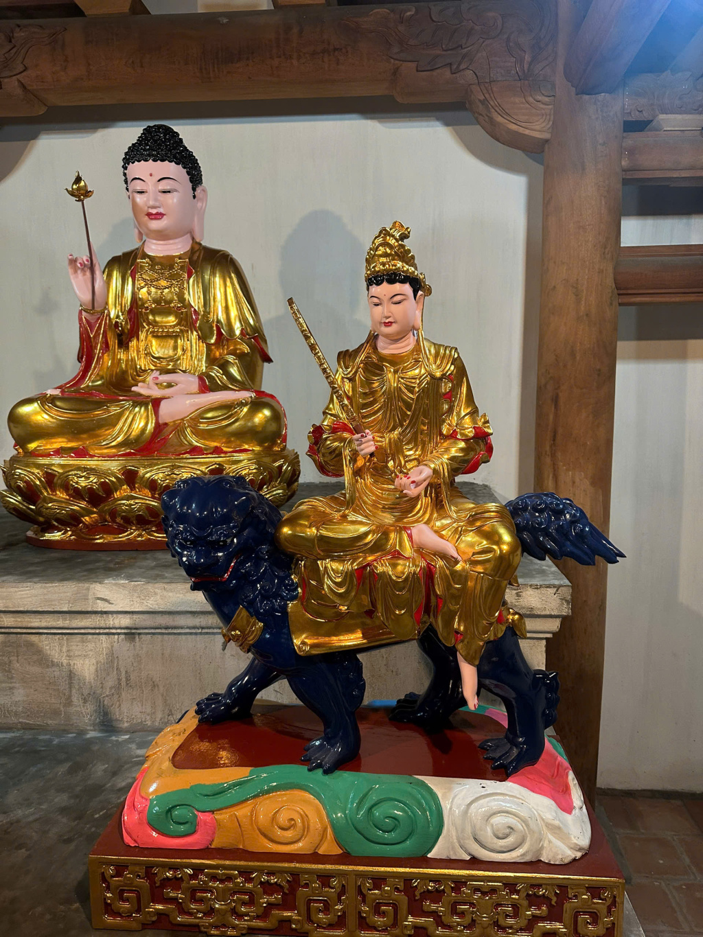Tượng Văn Thù Bồ Tát mới được hoàn thiện