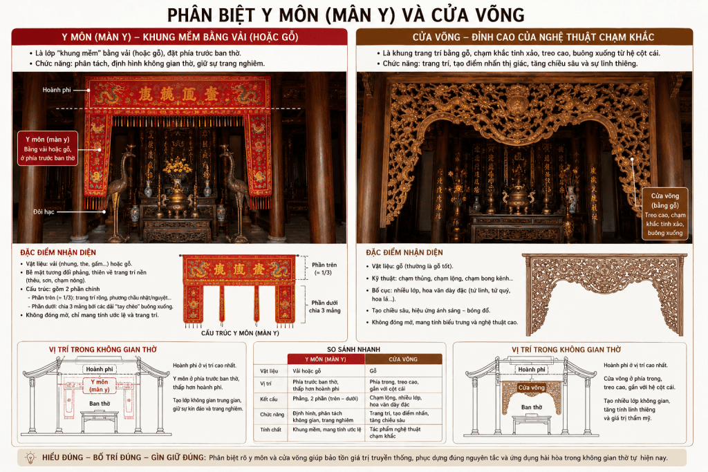 Phân biệt Y Môn - Cửa Võng
