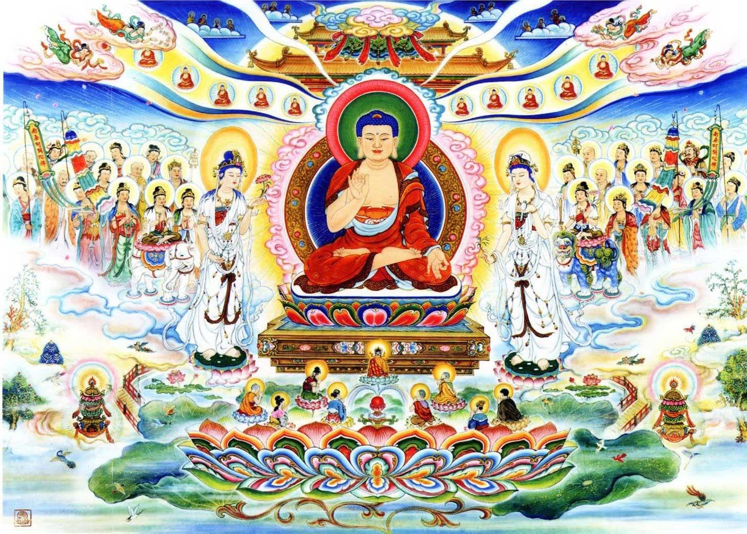 Phật A Di Đà đầy đủ tham thân